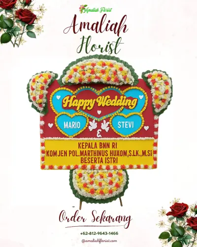 Karangan Papan Bunga Pernikahan di Kaduhejo